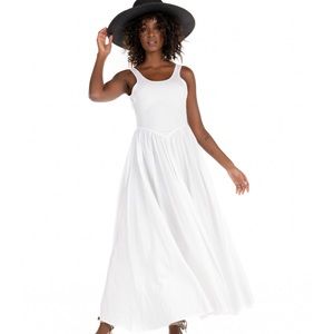 FREE PEOPLE Emily’s MIDI Dress - White - size Small